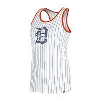 Women's New Era White Detroit Tigers Gameday Pinstripe Tank Top