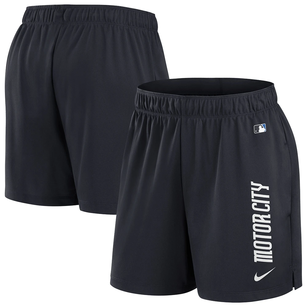 Women's Nike  Black Detroit Tigers 2024 City Connect Authentic Collection Knit Shorts