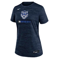 Women's Nike Navy Detroit Tigers Authentic Collection City Connect Velocity Performance T-Shirt