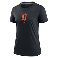 Women's Nike Navy Detroit Tigers Authentic Collection Early Work Tri-Blend T-Shirt