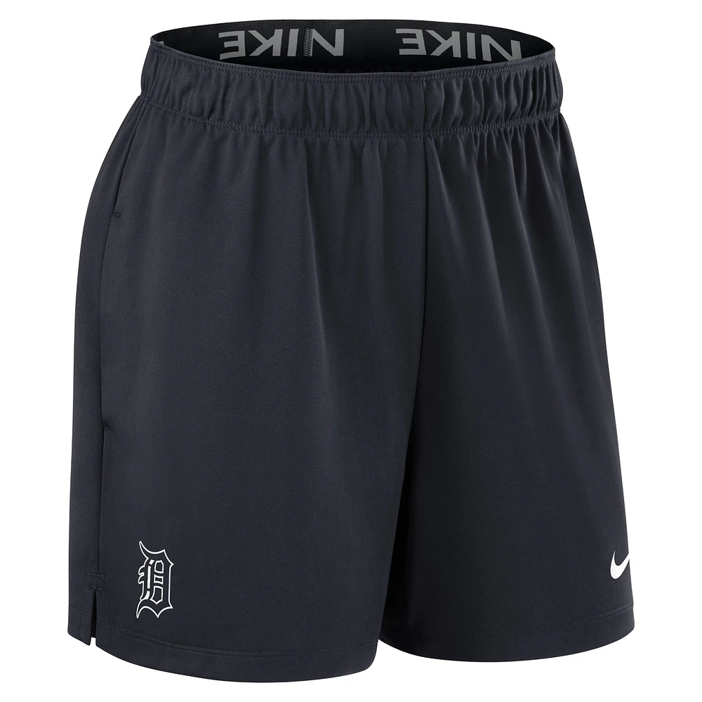 Women's Nike Navy Detroit Tigers Authentic Collection Knit Shorts