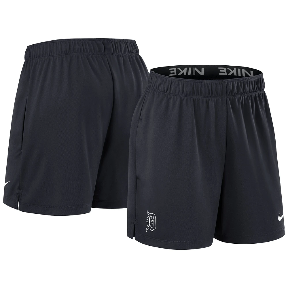 Women's Nike Navy Detroit Tigers Authentic Collection Knit Shorts