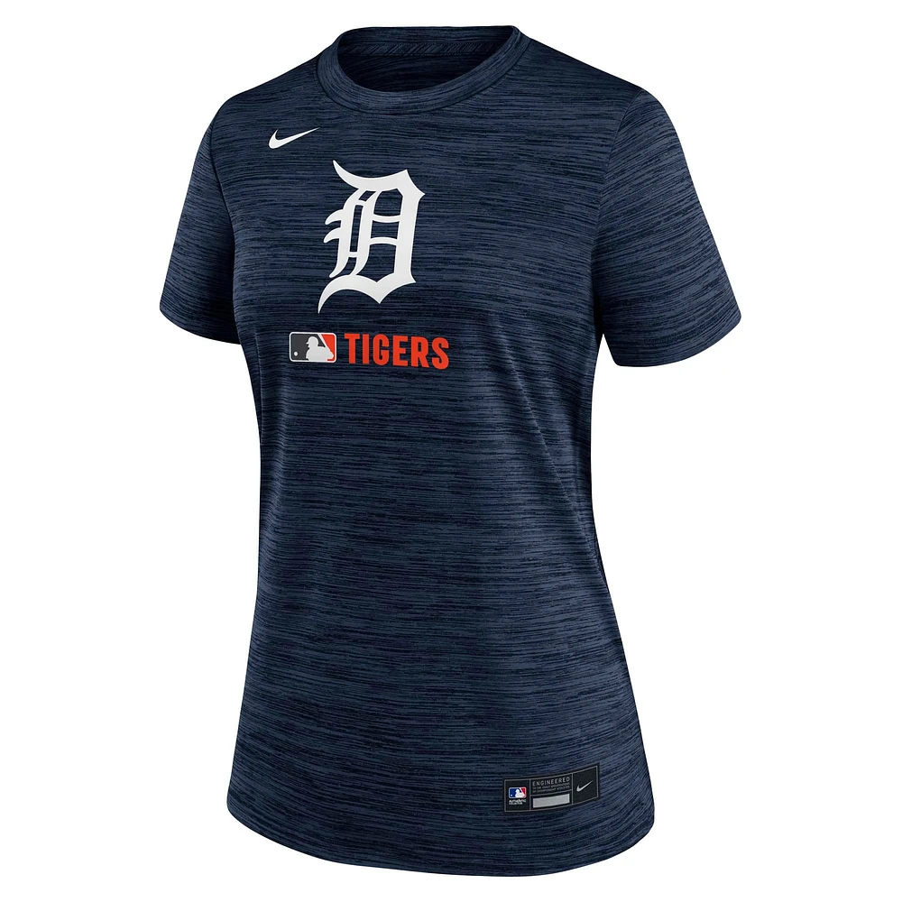 Women's Nike  Navy Detroit Tigers Authentic Collection Velocity Performance T-Shirt