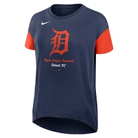 T-shirt fluide bleu marine Detroit Tigers Nike pour femme