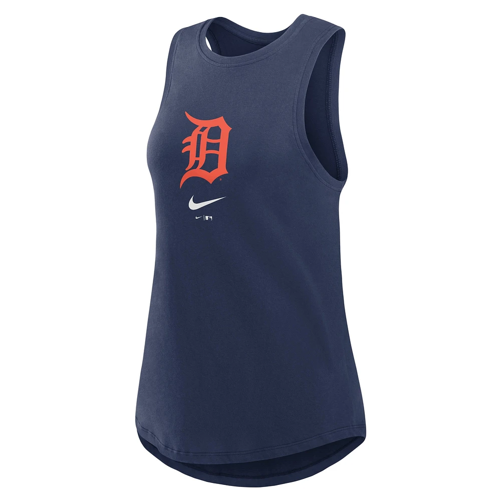 Débardeur tendance à col montant Nike pour femmes, bleu marine, Detroit Tigers Legacy Icon