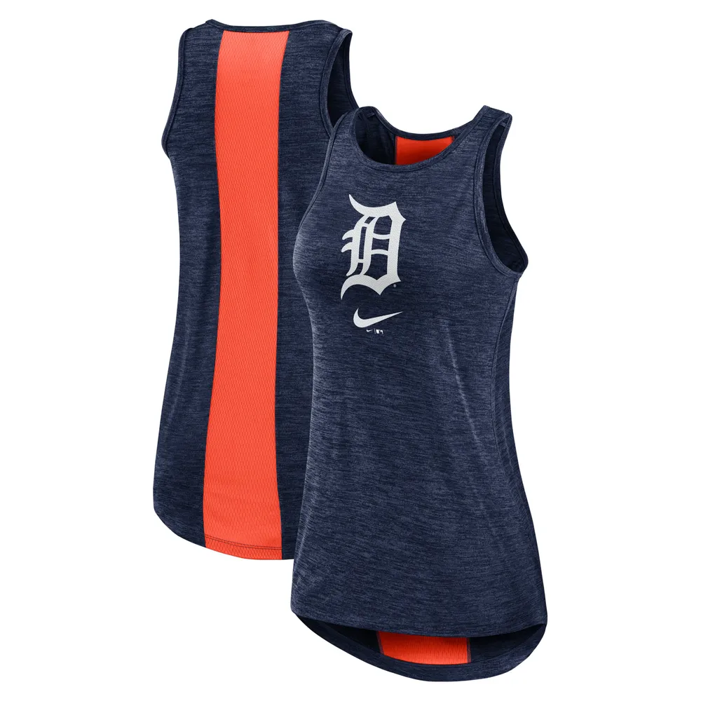 Women's Nike Navy Detroit Tigers Right Mix High Neck Tank Top