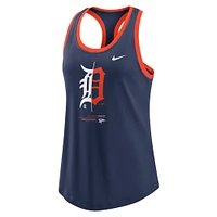 Women's Nike Navy Detroit Tigers Tech Tri-Blend Tank Top