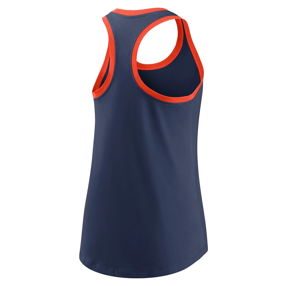 Women's Nike Navy Detroit Tigers Tech Tri-Blend Tank Top