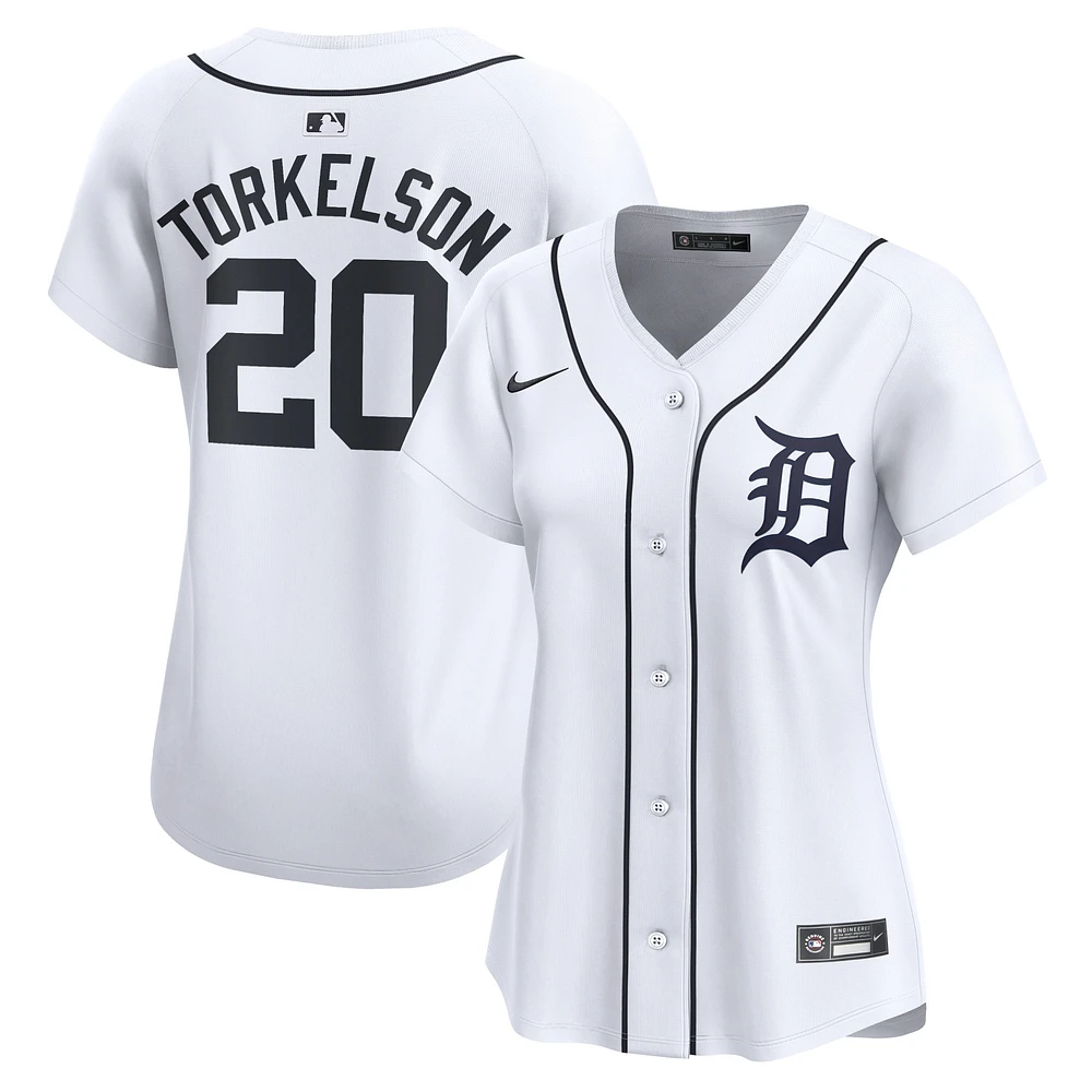 Maillot de joueur Nike Spencer Torkelson pour femme, blanc, Detroit Tigers Home Limited Player