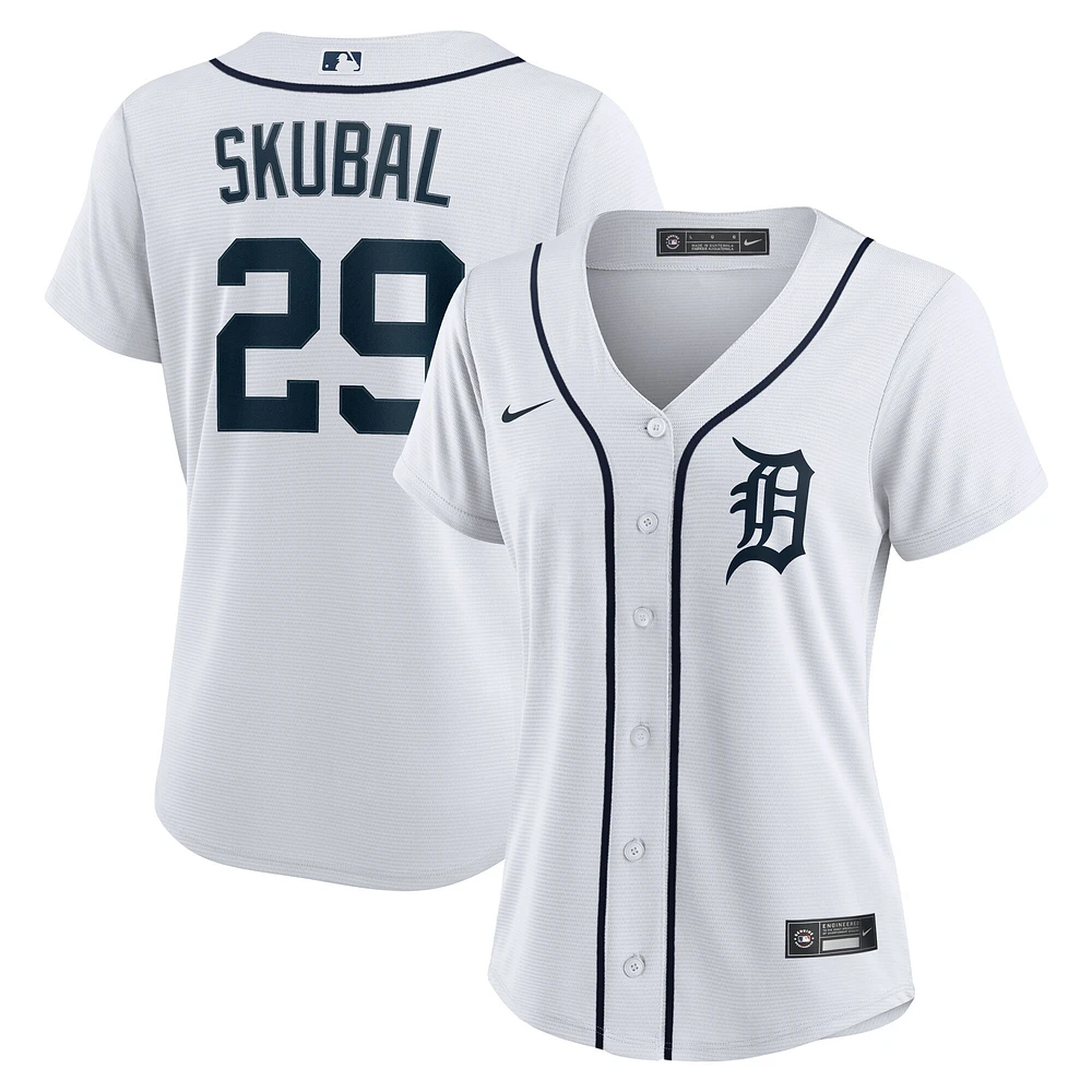 Maillot de joueur Nike Tarik Skubal pour femme, réplique à domicile des Detroit Tigers, blanc