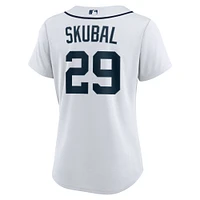 Maillot de joueur Nike Tarik Skubal pour femme, réplique à domicile des Detroit Tigers, blanc