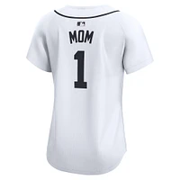 Women's Nike White Detroit Tigers #1 Mom Home Limited Jersey