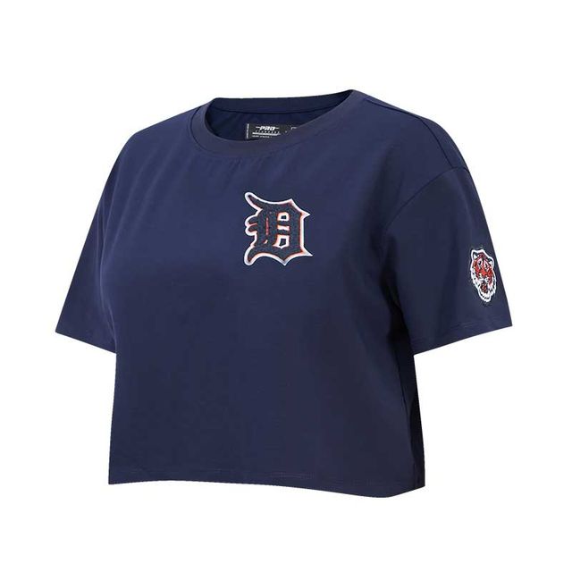 Pro Standard Women's Pro Standard Navy Detroit Tigers Classic Team Boxy  Cropped T-Shirt