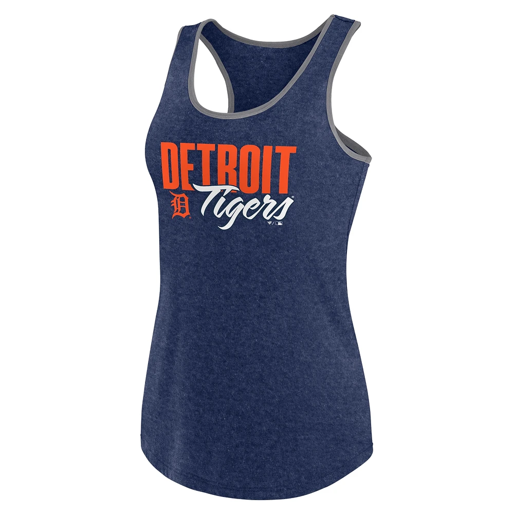 Débardeur à dos nageur taille plus Profile Navy Detroit Tigers pour femmes