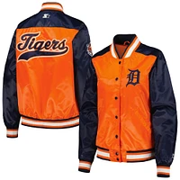 Veste Starter Orange Detroit Tigers The Legend Full-Snap pour femme