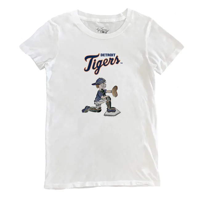 Detroit Tigers Refried Apparel Women's Cropped T-Shirt - Navy