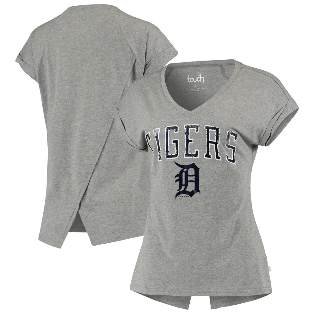 Lids Detroit Tigers Touch Women's Power Play V-Neck T-Shirt - Gray