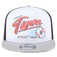 Youth New Era  White Detroit Tigers Retro 9FIFTY Snapback Hat