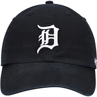 Youth '47 Black Detroit Tigers Team Logo Clean Up Adjustable Hat