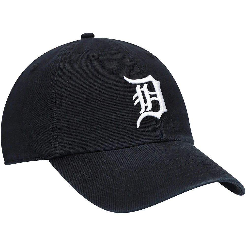 Youth '47 Black Detroit Tigers Team Logo Clean Up Adjustable Hat