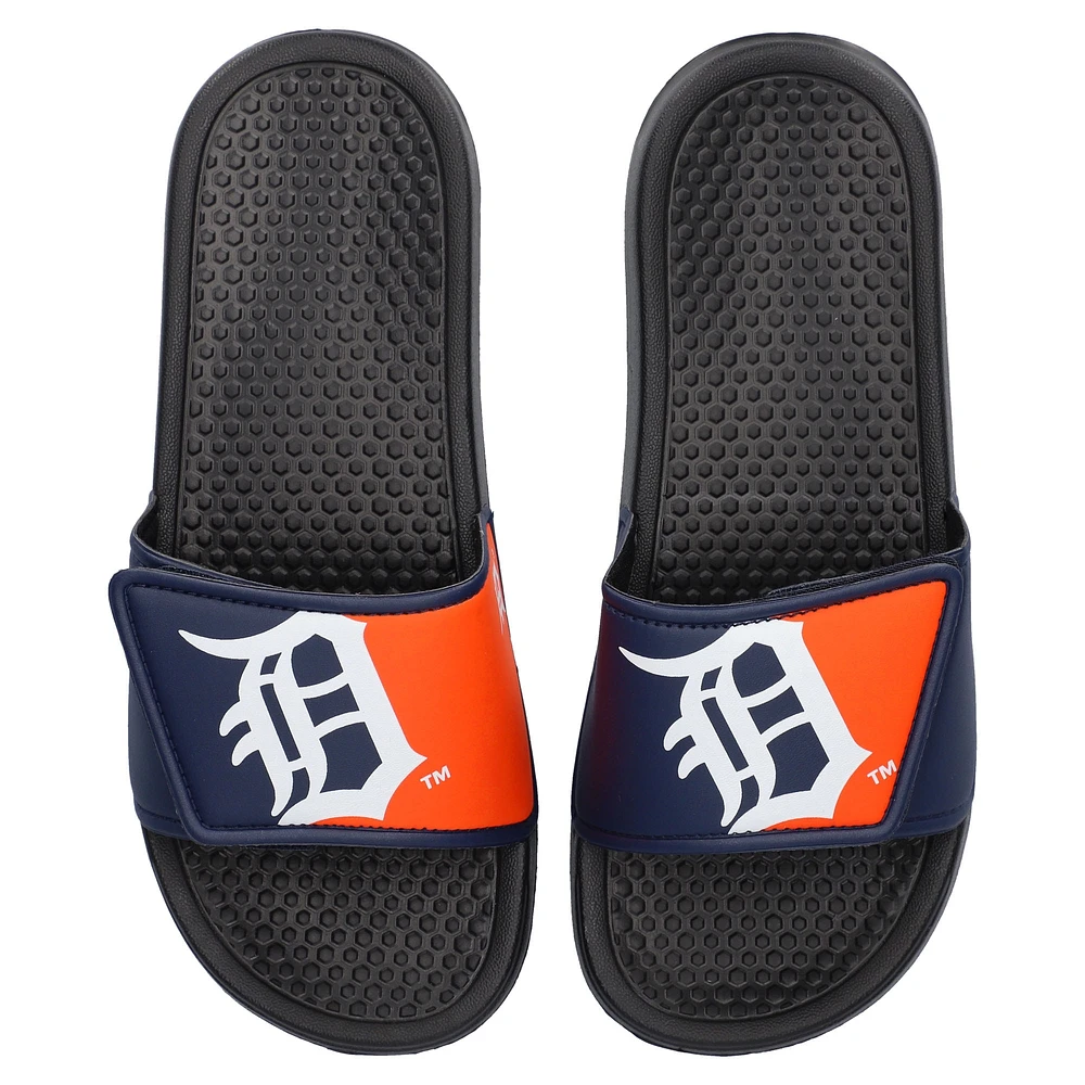 Sandales à enfiler Legacy gros logo FOCO Detroit Tigers pour jeune