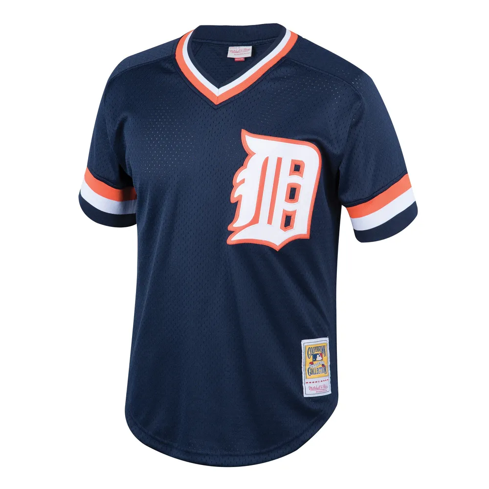Chandail d'entraînement au bâton en maille Mitchell & Ness Kirk Gibson Navy Detroit Tigers Cooperstown Collection pour jeunes