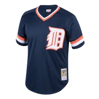 Chandail d'entraînement au bâton en maille Mitchell & Ness Kirk Gibson Navy Detroit Tigers Cooperstown Collection pour jeunes