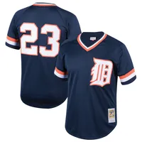 Chandail d'entraînement au bâton en maille Mitchell & Ness Kirk Gibson Navy Detroit Tigers Cooperstown Collection pour jeunes