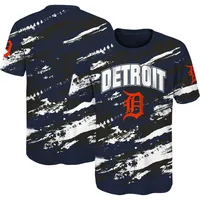 Lids Detroit Tigers Stitches Youth Snow T-Shirt - Heathered Navy