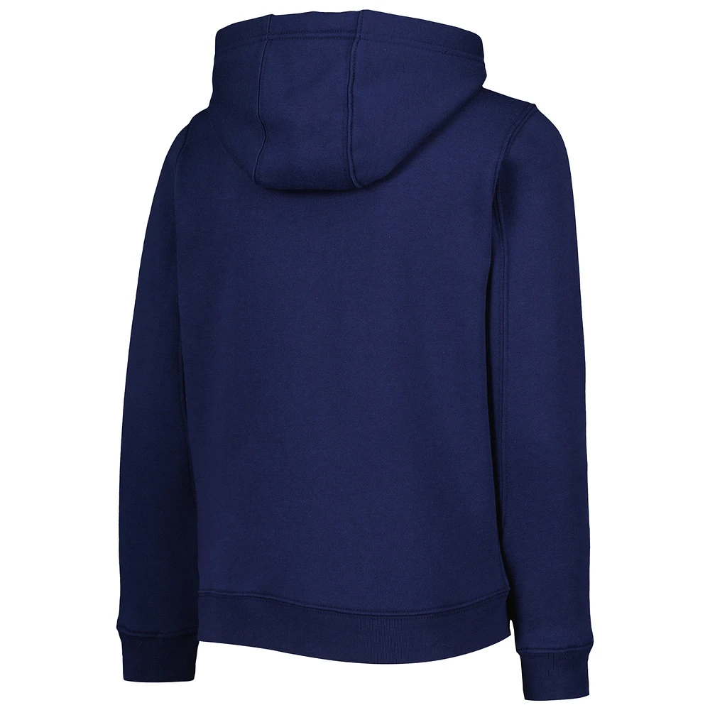 Youth Navy Detroit Tigers Wordmark Full-Zip Fleece Hoodie