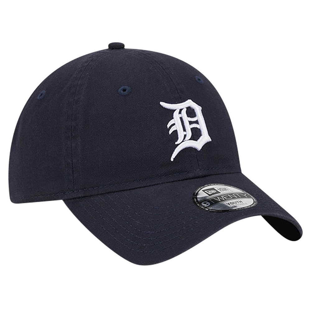 Youth New Era Navy Detroit Tigers Team Color 9TWENTY Adjustable Hat