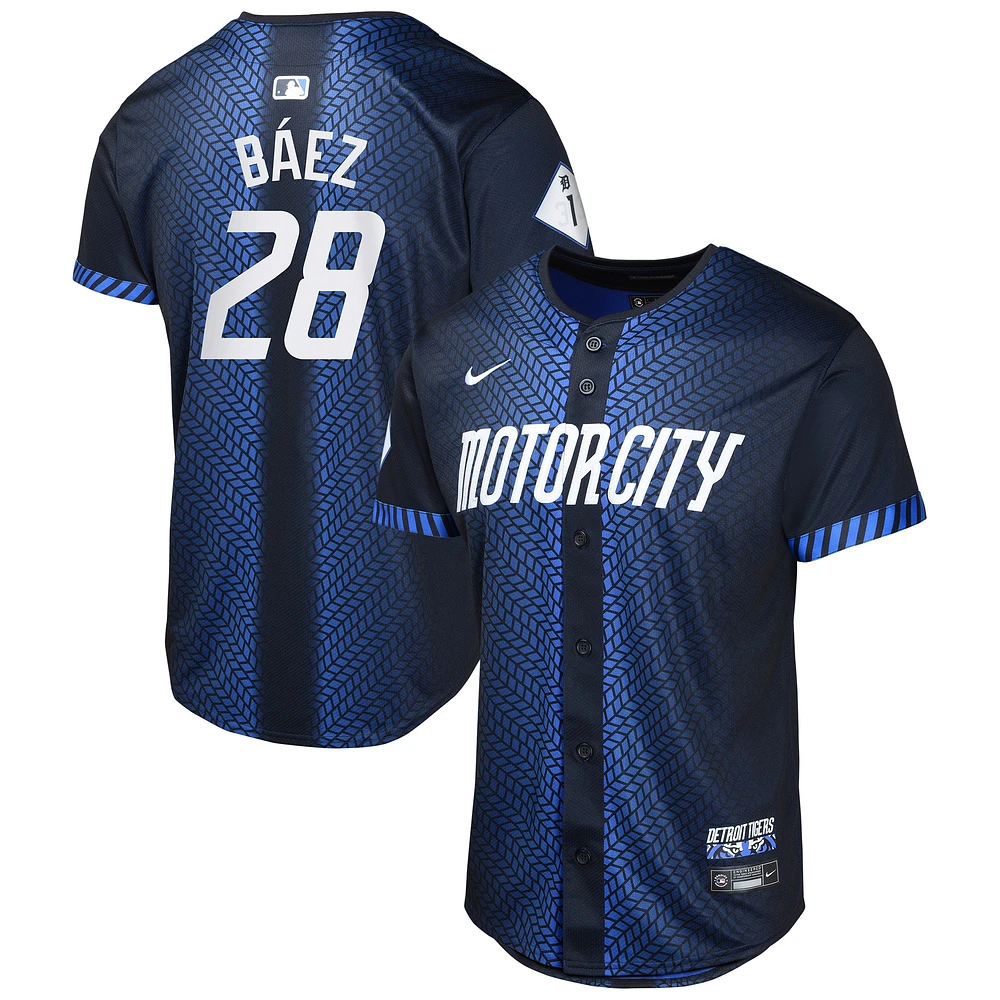 Maillot Nike Javier Baez pour jeune, bleu marine, Detroit Tigers 2024 City Connect Limited