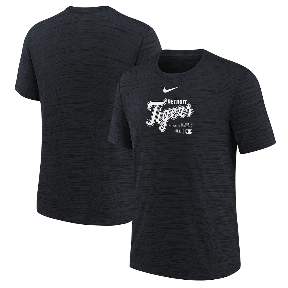 T-shirt Nike bleu marine Detroit Tigers Authentic Collection Practice Performance pour jeune