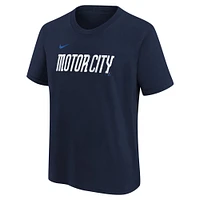 T-shirt Nike bleu marine Detroit Tigers City Connect pour jeune