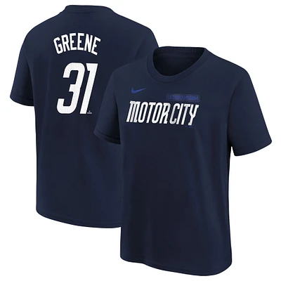 Youth Nike Riley Greene Navy Detroit Tigers 2024 City Connect Name & Number T-Shirt