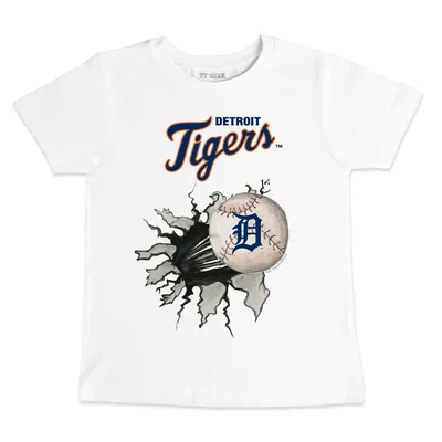 Lids Detroit Tigers Tiny Turnip Youth Peace Love Baseball Raglan 3/4 Sleeve  T-Shirt - White/Black