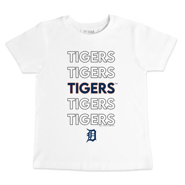 Lids Detroit Tigers Tiny Turnip Youth Military Star Raglan 3/4 Sleeve T- Shirt - White/Black