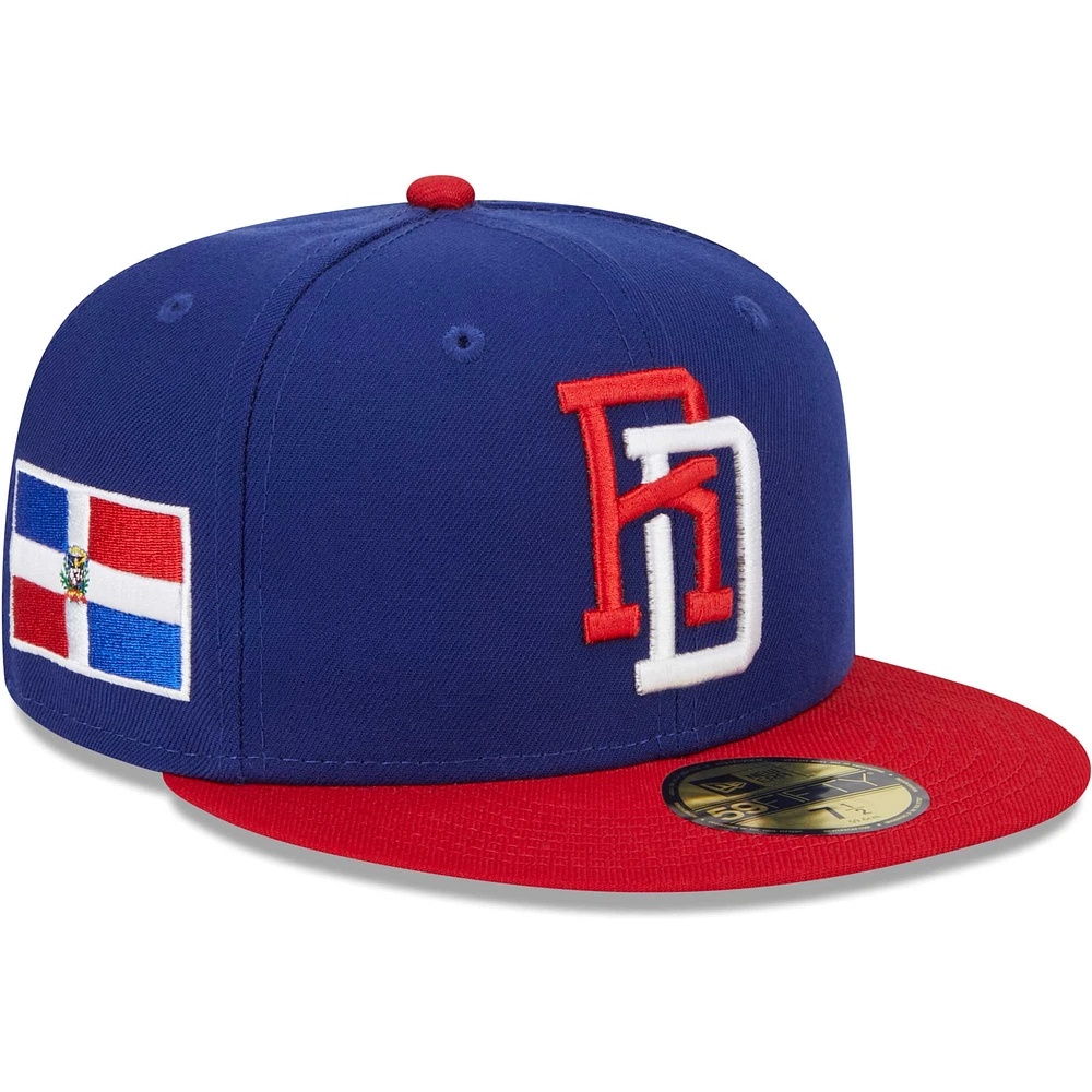 Casquette ajustée 59FIFTY pour homme de la République dominicaine Baseball 2023 World Classic New Era bleue