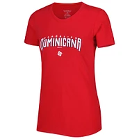 T-shirt rouge pour femme LEGENDS République dominicaine Baseball 2023 World Classic Country