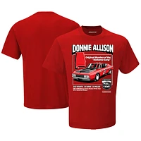 T-shirt rouge Donnie Allison NASCAR Hall of Fame pour hommes