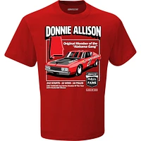 T-shirt rouge Donnie Allison NASCAR Hall of Fame pour hommes