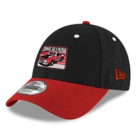 Casquette réglable 9FORTY Donnie Allison NASCAR Hall of Fame Class of 2024 New Era pour hommes, noir/rouge