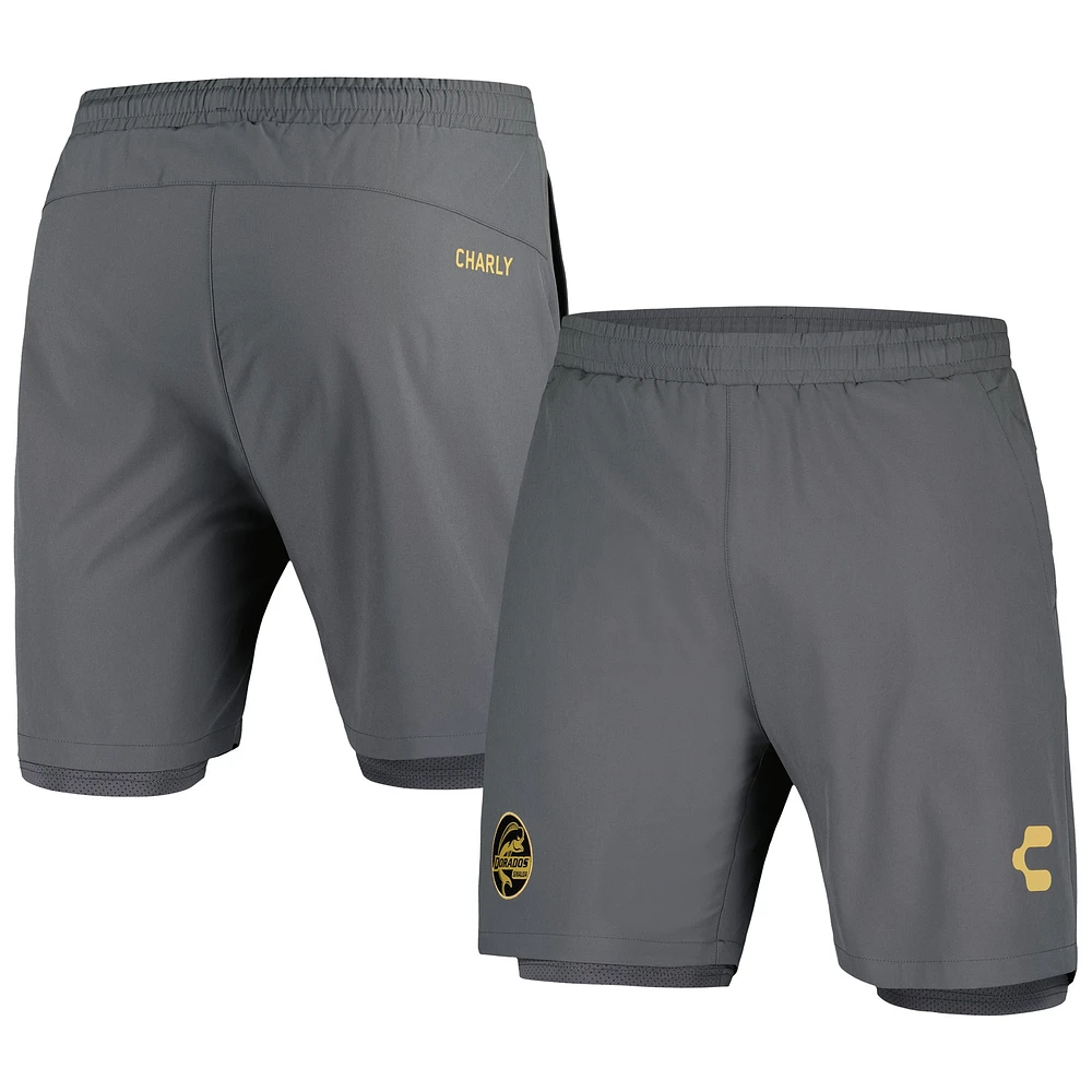 Short d'entraînement doublé Charly Grey Dorados de Sinaloa DRY FACTOR 2023/24 pour homme