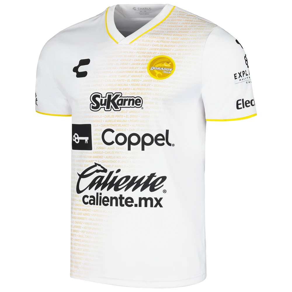 Men's Charly  White Dorados de Sinaloa 2023/24 Away Authentic Jersey