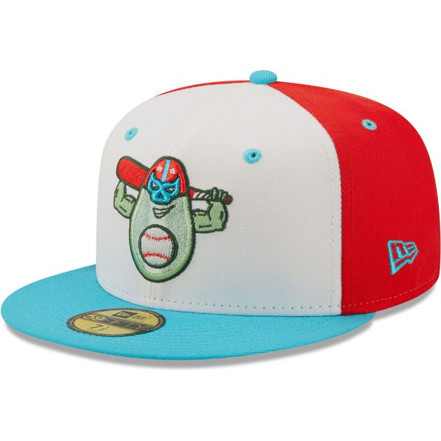 Casquette ajustée New Era White/Aqua Avocados Luchadores De Down East Copa La Diversion 59FIFTY pour homme