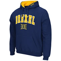 Men's Colosseum Navy Drexel Dragons Arch and Logo Pullover Hoodie