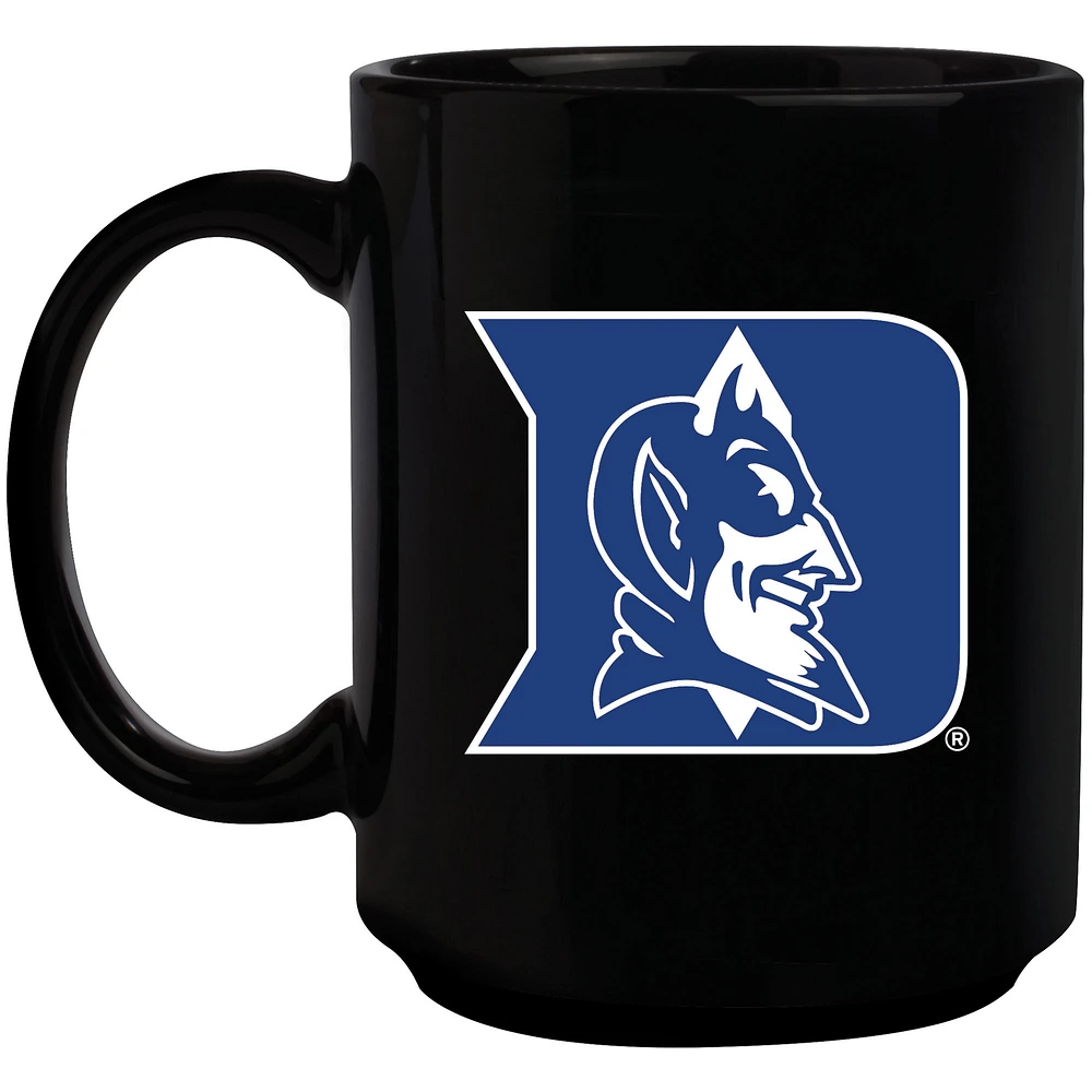 Black Duke Blue Devils 15 oz. Tasse à logo primaire