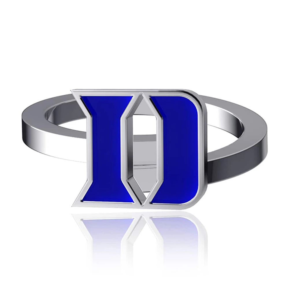 Dayna Designs Duke Blue Devils Bypass Enamel Silver Ring