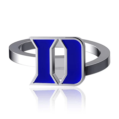 Dayna Designs Duke Blue Devils Bypass Bague en argent émaillé