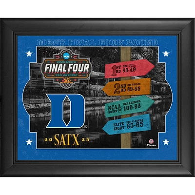 Duke Blue Devils Framed 13" x 16" 2025 NCAA Men's Basketball Tournament March Madness Final Four Collage
